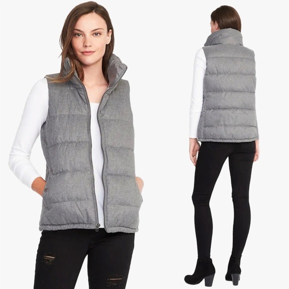 Old Navy Jackets & Blazers - ➕ Old Navy Gray Quilted Frost Free Fleece Lined Puffer Vest Womens Plus Size XXL